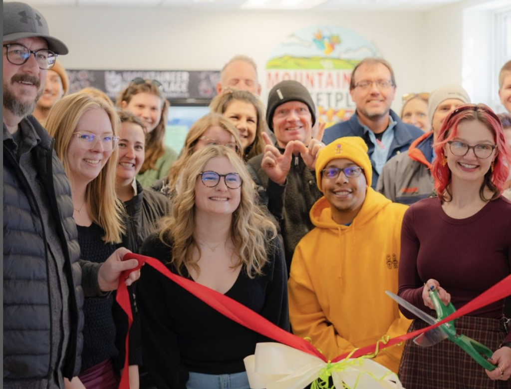 Grand opening of the Mountaineer Marketplace. 

